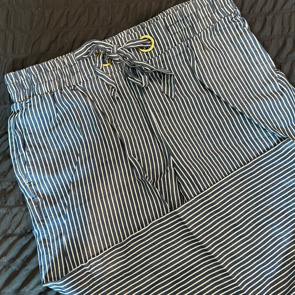Michael Kors Wide Leg Linen Capri